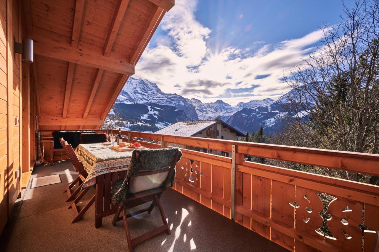 Chalet Bergfrieden Penthouse Wengen Zewnętrze zdjęcie