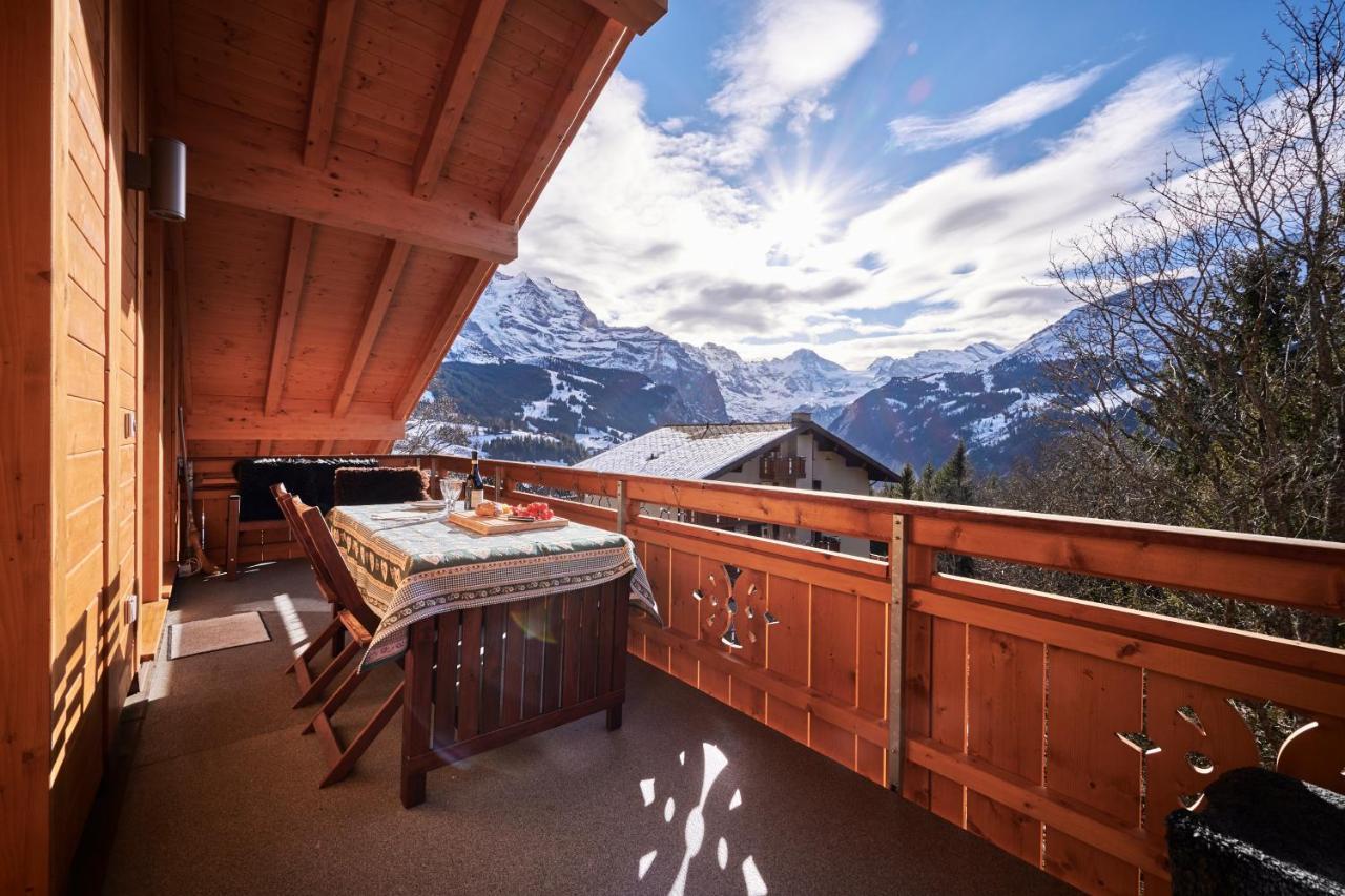Chalet Bergfrieden Penthouse Wengen Zewnętrze zdjęcie